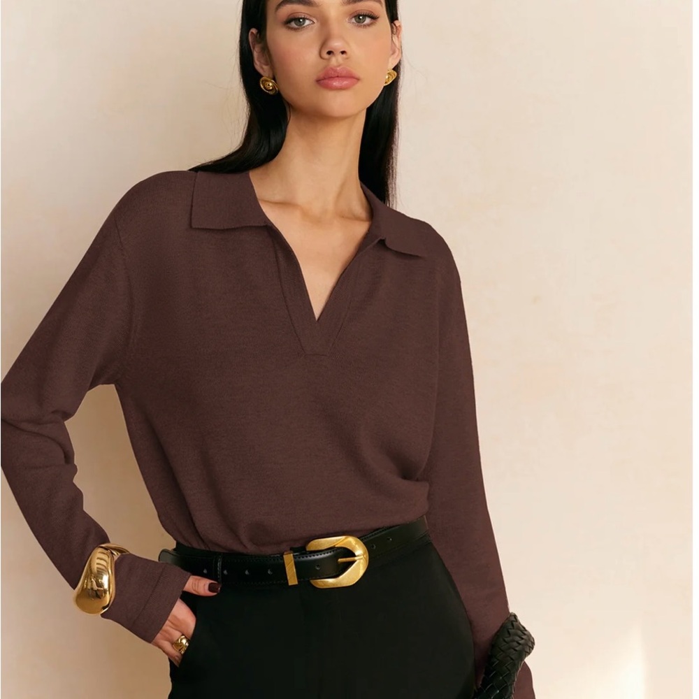 Commense Chocolate Brown Women's Blouse